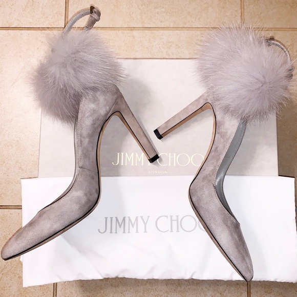 Jimmy Choo South Suede Fur Pumps - Picture 1 of 12